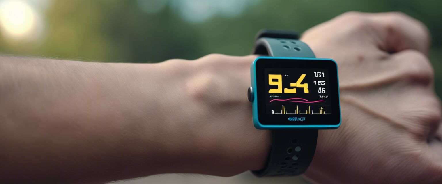 Fitness tracker on wrist